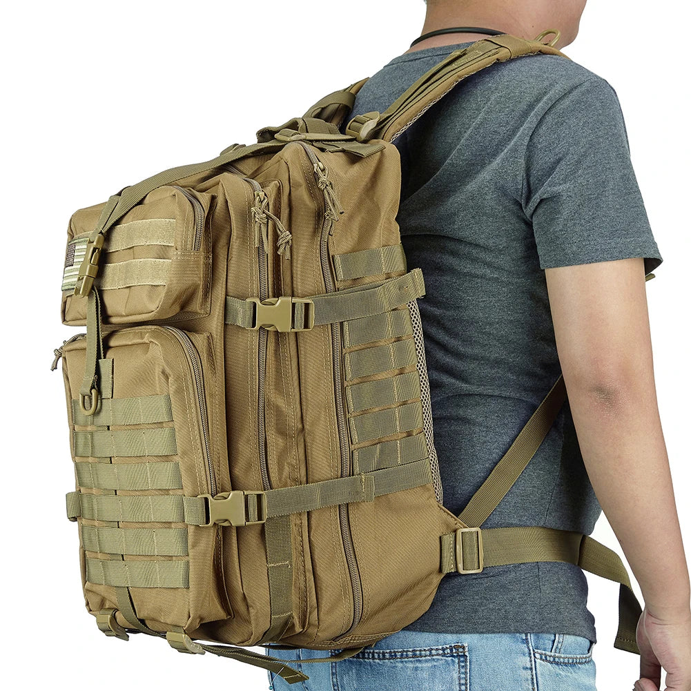 45L Tactical Backpack MOLLE Outdoor Hiking Travel Camping Daypack