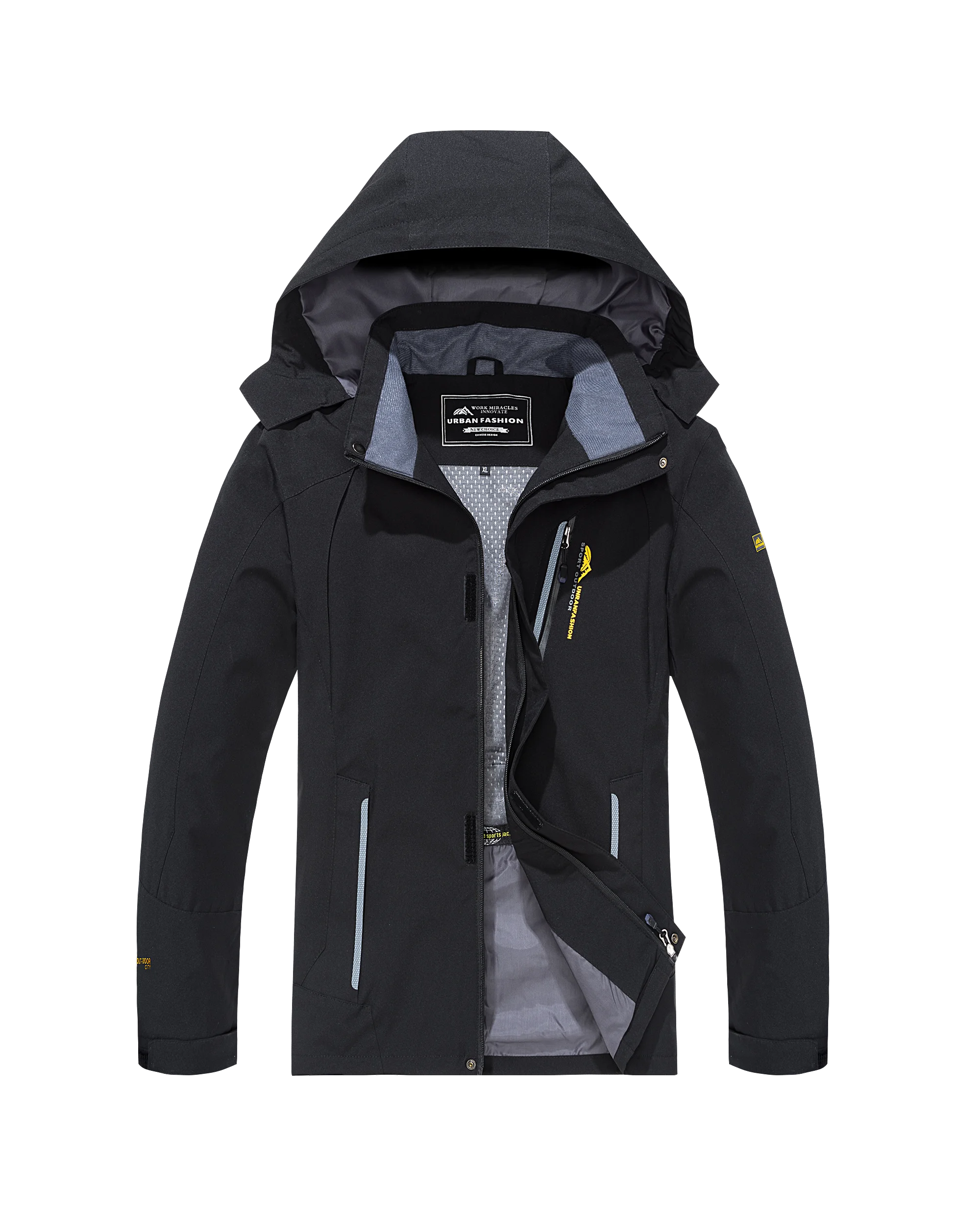 Men Waterproof Hiking Jacket Windproof Outdoor Camping Trekking Coat