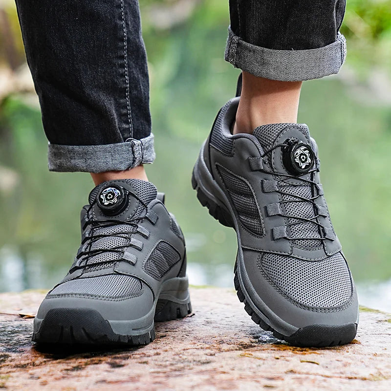 Men’s Outdoor Hiking Shoes Rotating Buckle Anti Slip Comfortable Sneakers