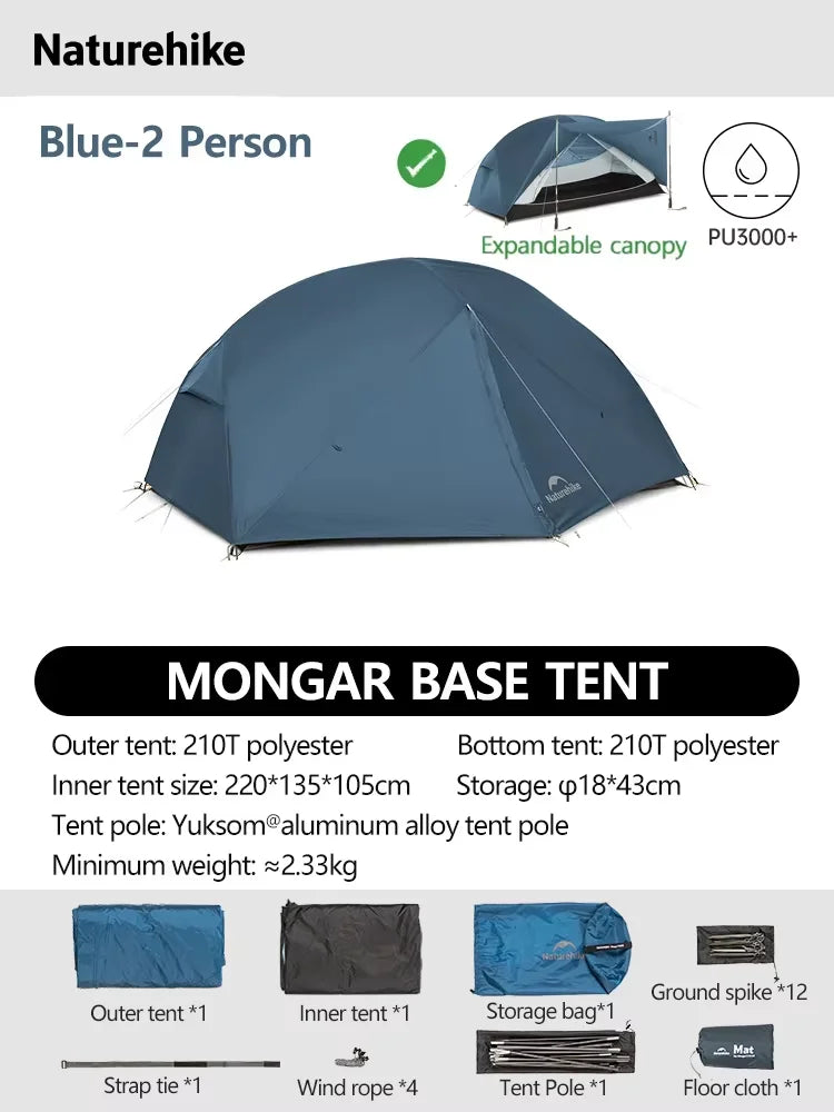 Mongar 2 UL Waterproof Ultralight Backpacking Camping Tent Shelter