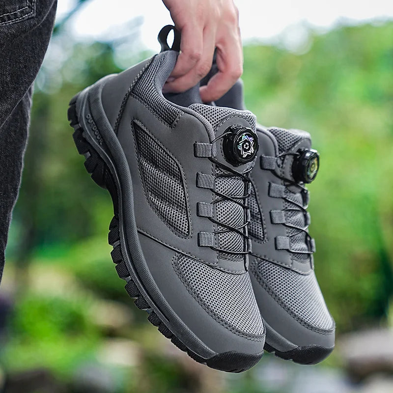 Men’s Outdoor Hiking Shoes Rotating Buckle Anti Slip Comfortable Sneakers