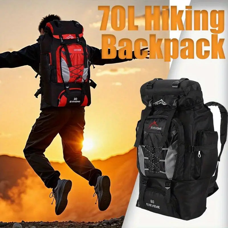 70L Large Capacity Hiking Camping Ultralight Travel Sports Backpack