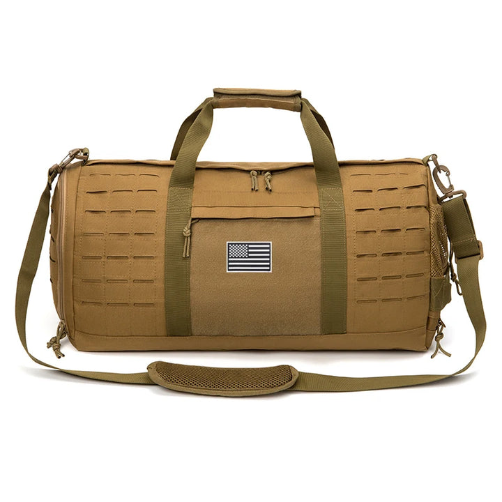 40L Tactical Gym Travel Duffle Bag With Shoe Compartment