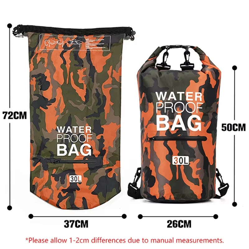Waterproof PVC Dry Bag Backpack Kayak Surfing Swimming Outdoor Pack