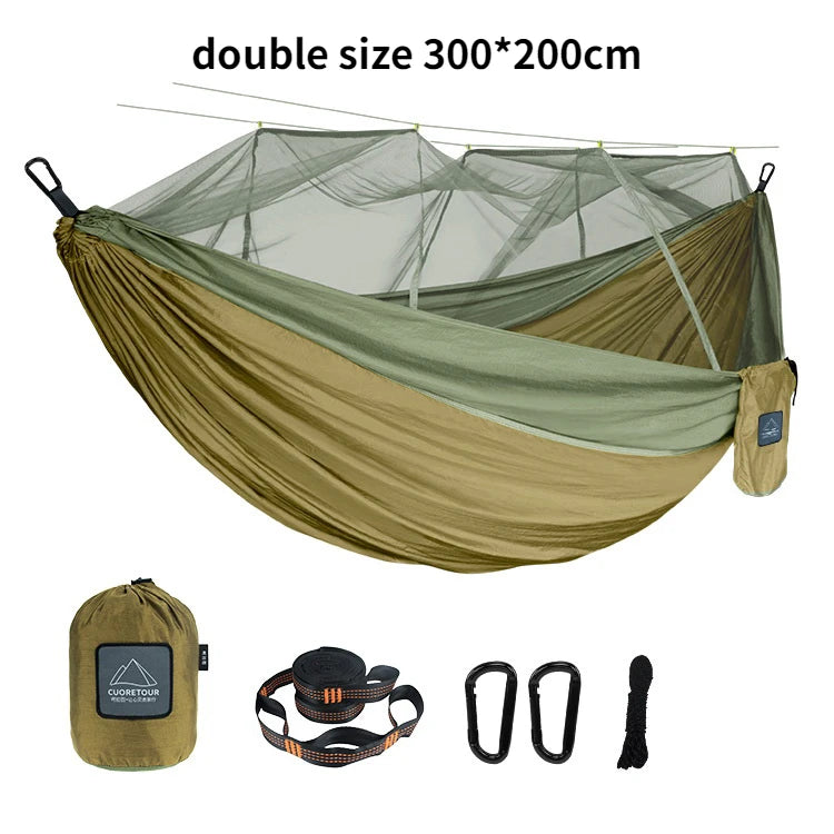 Portable Nylon Hammock Mosquito Net Single Double Camping Travel