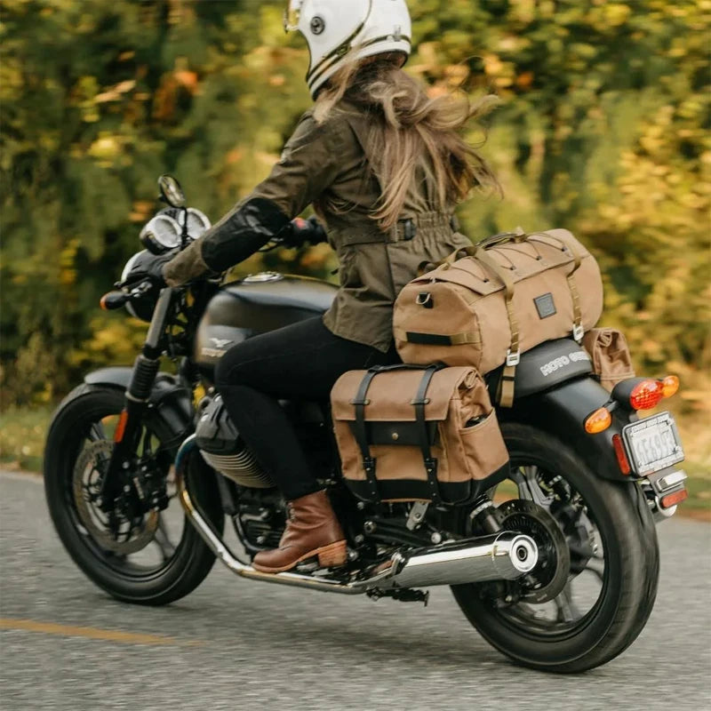 Motorcycle Rear Luggage Rack Waterproof Touring Travel Storage Bag