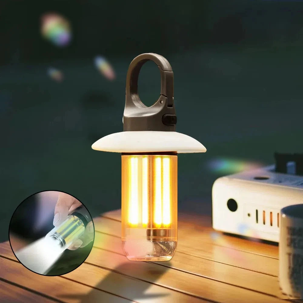 Rechargeable LED Camping Lantern Flashlight Waterproof Hanging Tent Light