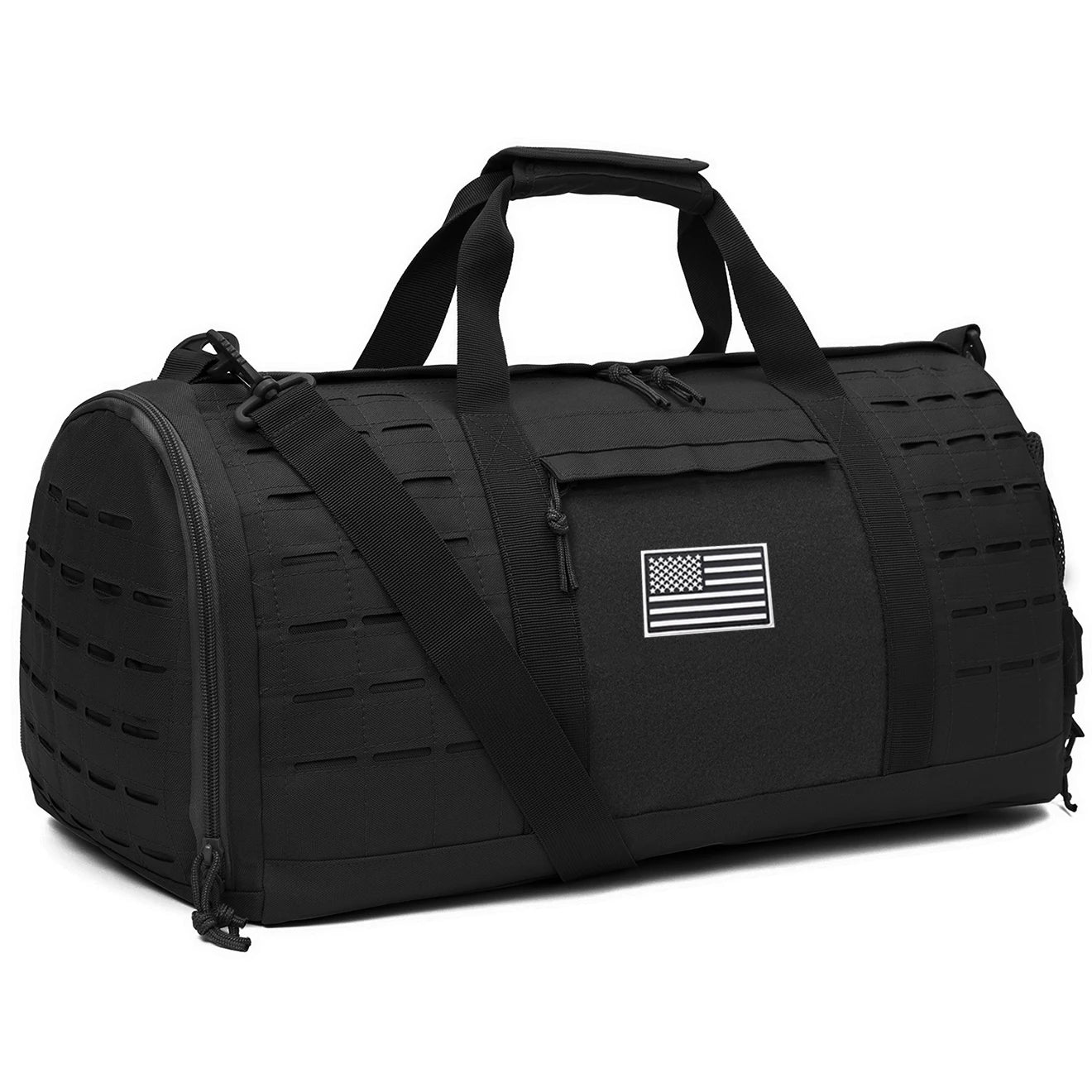 40L Tactical Gym Travel Duffle Bag With Shoe Compartment