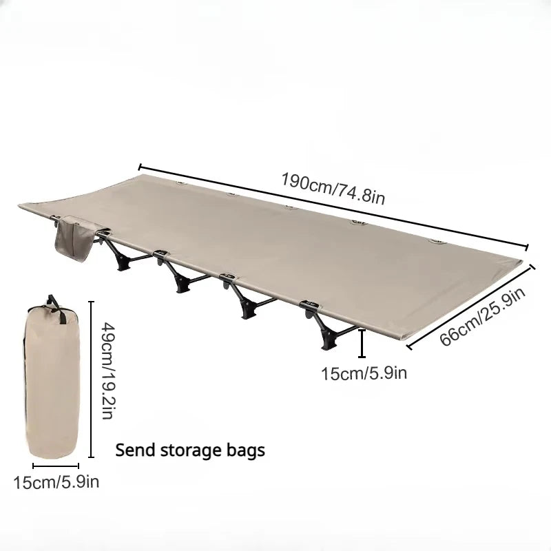 Portable Folding Camping Cot Ultralight Compact Travel Sleeping Bed