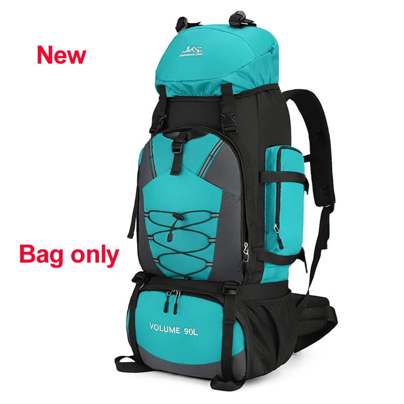 90L Waterproof Hiking Camping Backpack Large Capacity Travel Rucksack