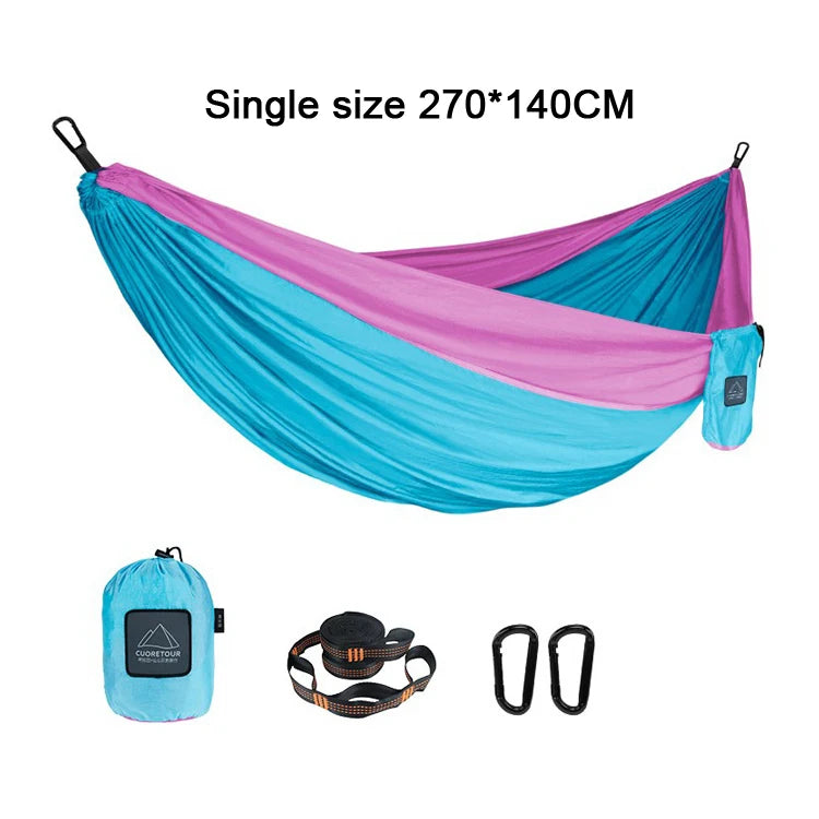 Portable Nylon Parachute Hammock Single Double Camping Hiking Garden