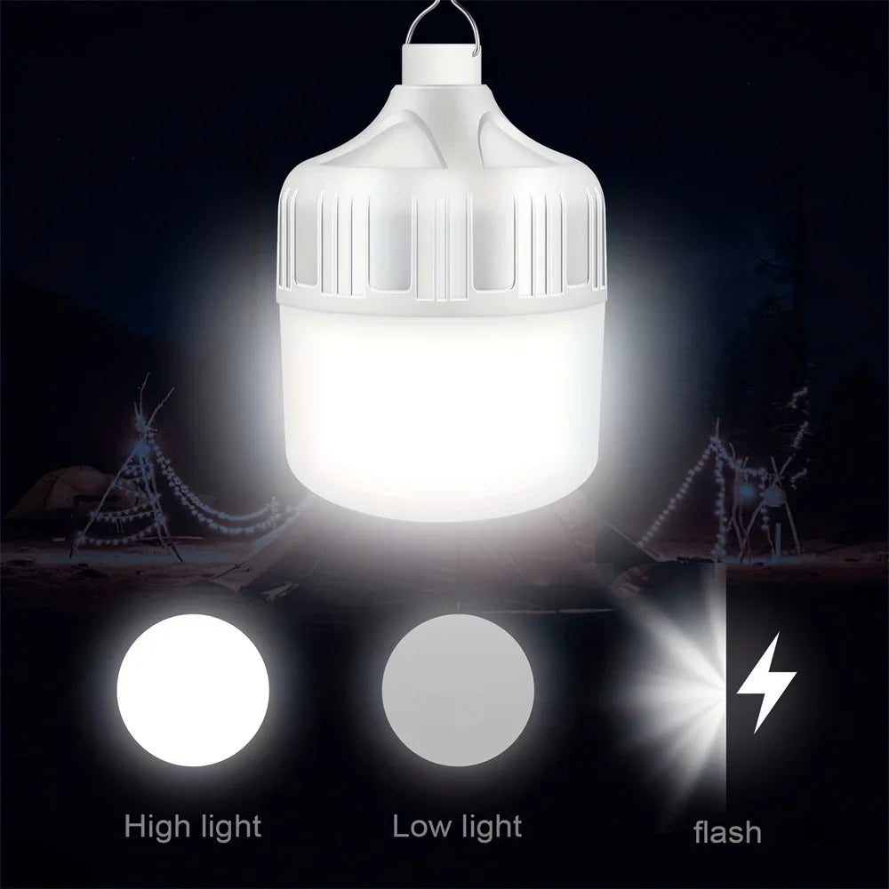 USB Rechargeable LED Camping Bulb Portable Emergency Tent Hanging Light
