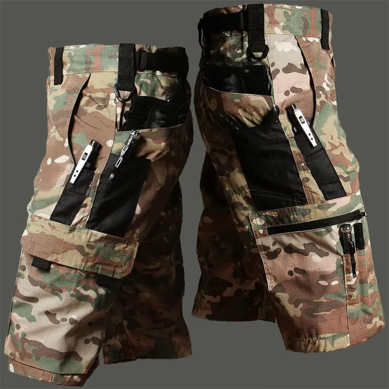 Men Tactical Camouflage Cargo Shorts Quick Dry Multi Pocket