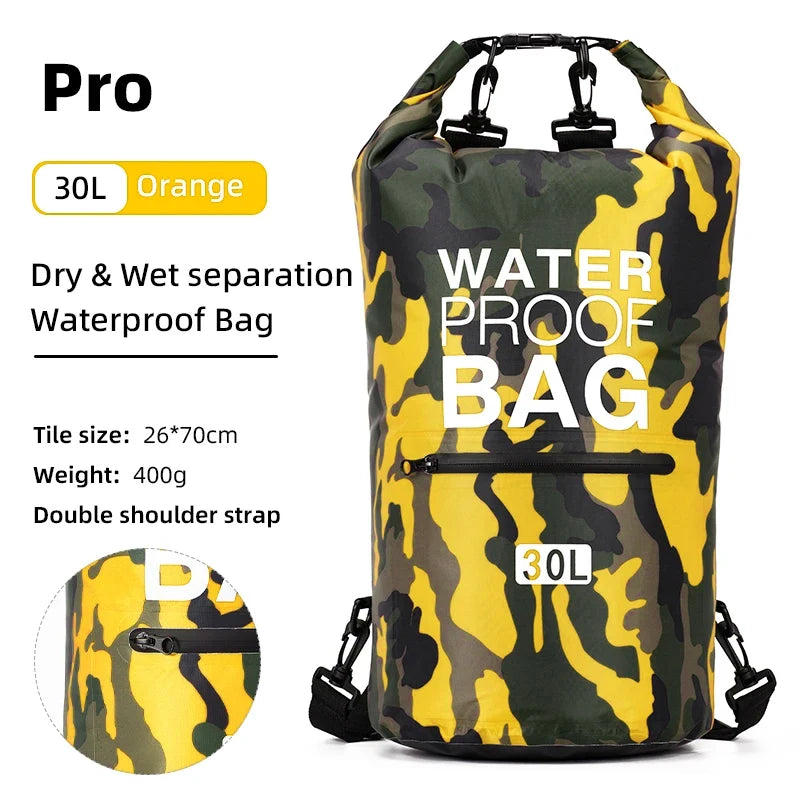 Waterproof PVC Dry Bag Backpack Kayak Surfing Swimming Outdoor Pack