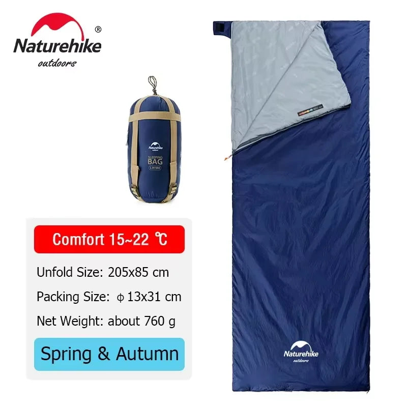 LW180 Ultralight Cotton Waterproof Summer Hiking Camping Sleeping Bag
