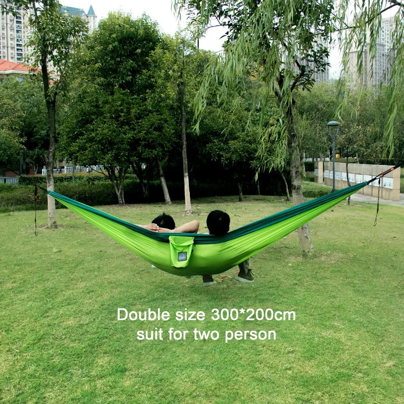 Portable Nylon Parachute Hammock Single Double Camping Hiking Garden