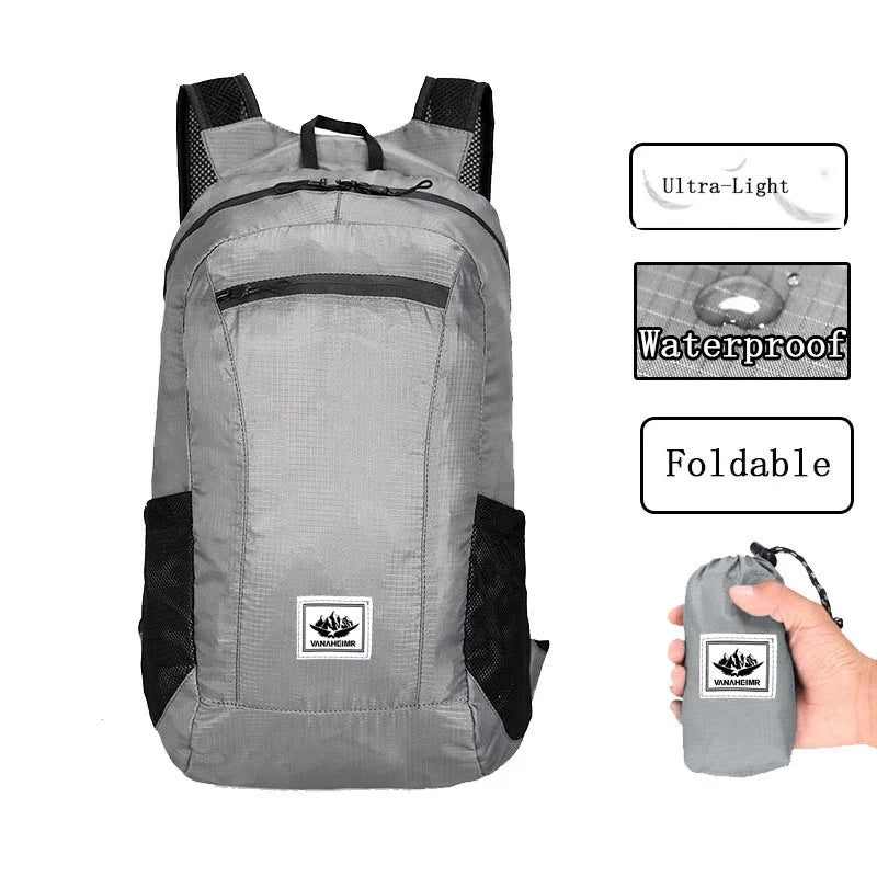 Ultra Light Outdoor Hiking Backpack Convenient Storage Bag Waterproof and Foldable Backpack Storage Bag