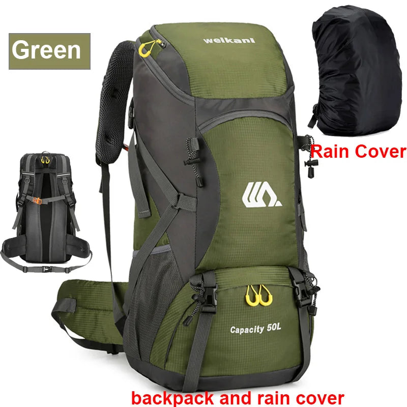 50L Waterproof Travel Hiking Camping Backpack Mountaineering Outdoor Rucksack