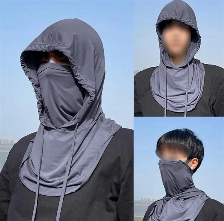 Summer Full Face Sun Protection Hat Face Mask Outdoor Hiking and Camping UV Protection Hat Neck Protection Hat Balaclava Mask