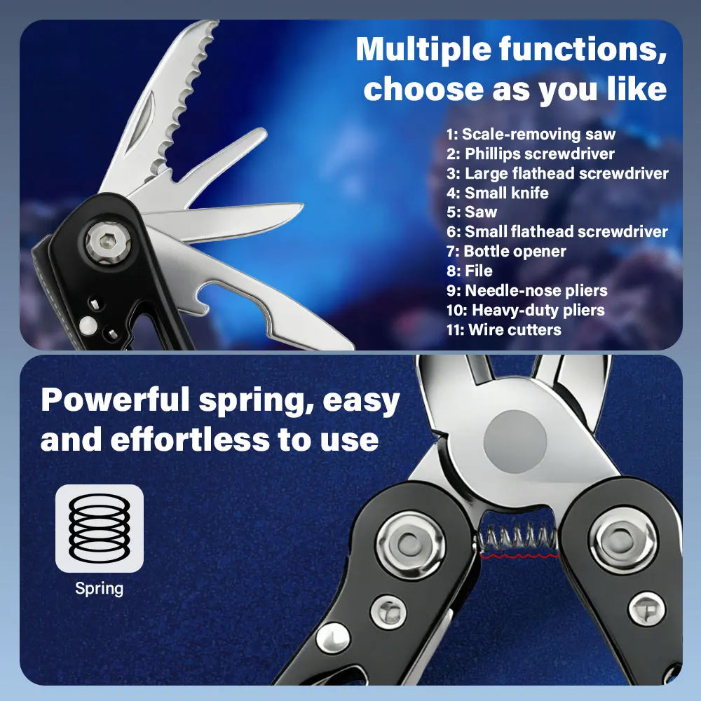 Folding Multi Tool Pliers Portable Outdoor Repair Survival Utility Tool