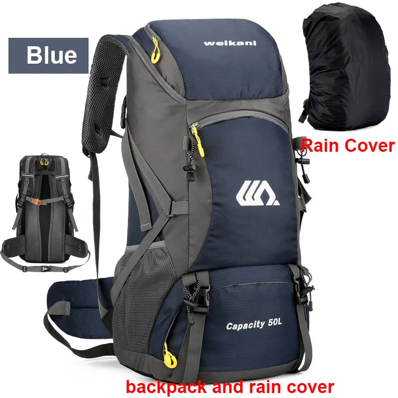 50L Waterproof Travel Hiking Camping Backpack Mountaineering Outdoor Rucksack