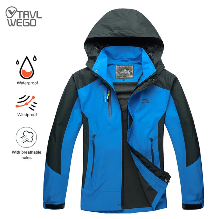Men’s Waterproof Hiking Jacket Windbreaker Outdoor Climbing Travel Coat
