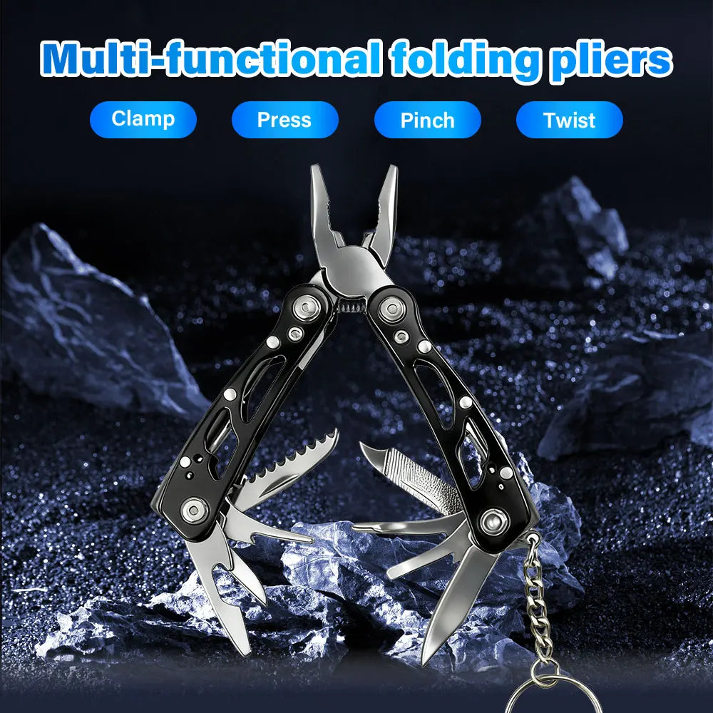 Folding Multi Tool Pliers Portable Outdoor Repair Survival Utility Tool