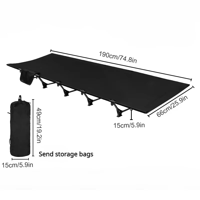 Portable Folding Camping Cot Ultralight Compact Travel Sleeping Bed
