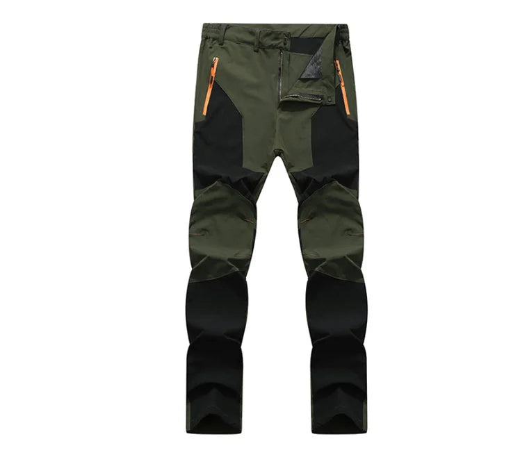 Men Quick Dry Hiking Pants Lightweight Breathable Outdoor Zipper