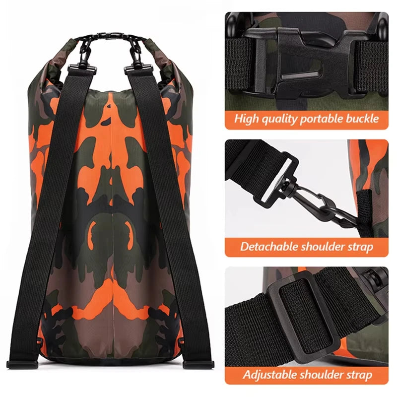Waterproof PVC Dry Bag Backpack Kayak Surfing Swimming Outdoor Pack