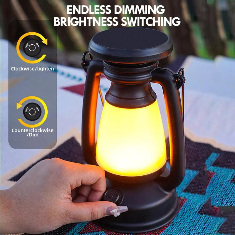 Retro Horse LED Table Lamp Charging Camping Atmosphere Lantern Light