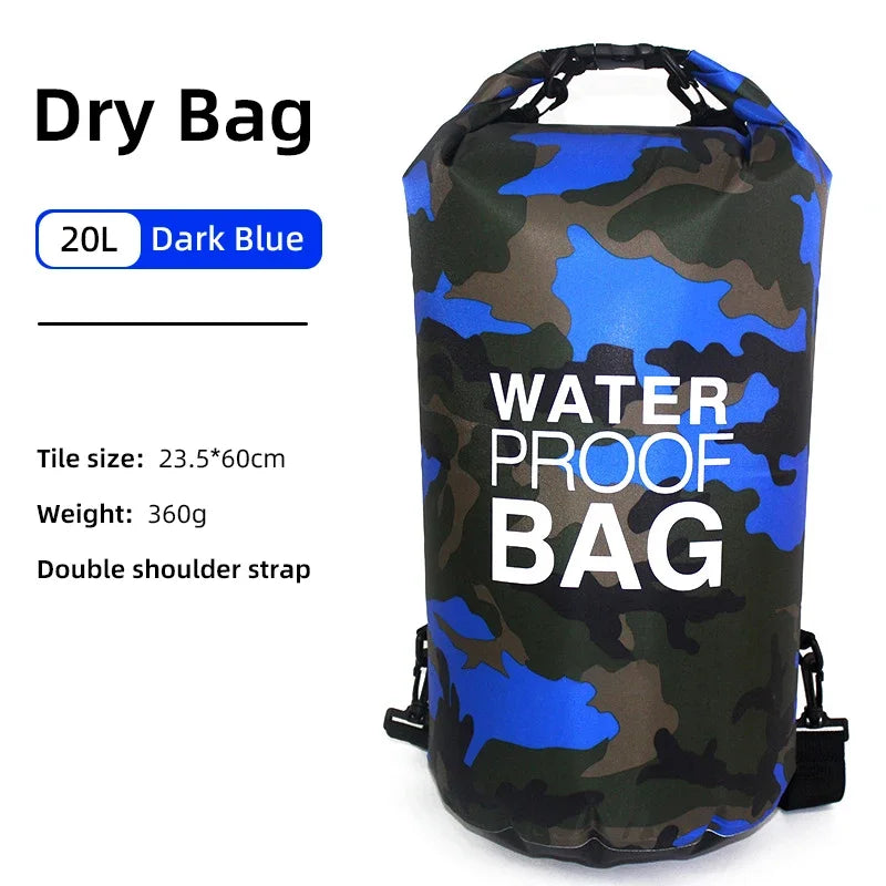 Waterproof PVC Dry Bag Backpack Kayak Surfing Swimming Outdoor Pack