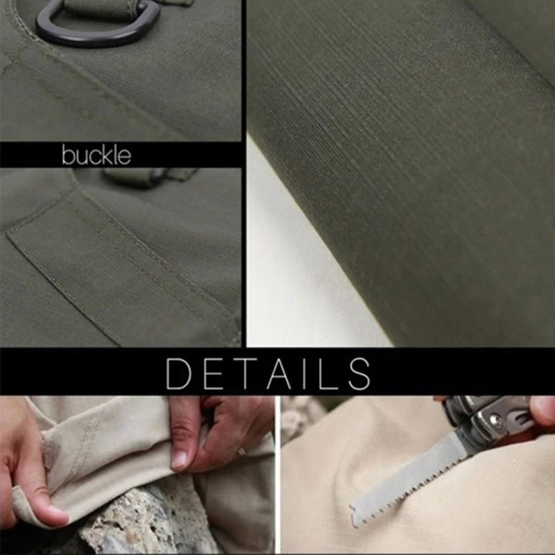 Men Tactical Cargo Pants Waterproof Multi Pocket Plus Size Hiking