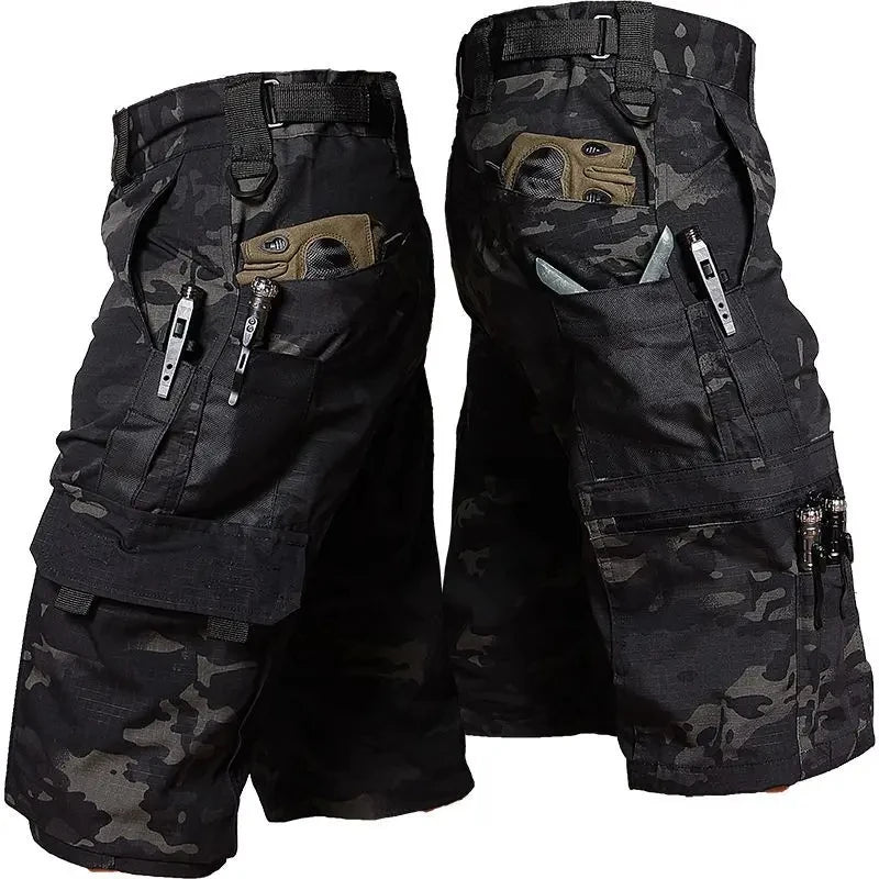 Men Tactical Camouflage Cargo Shorts Quick Dry Multi Pocket