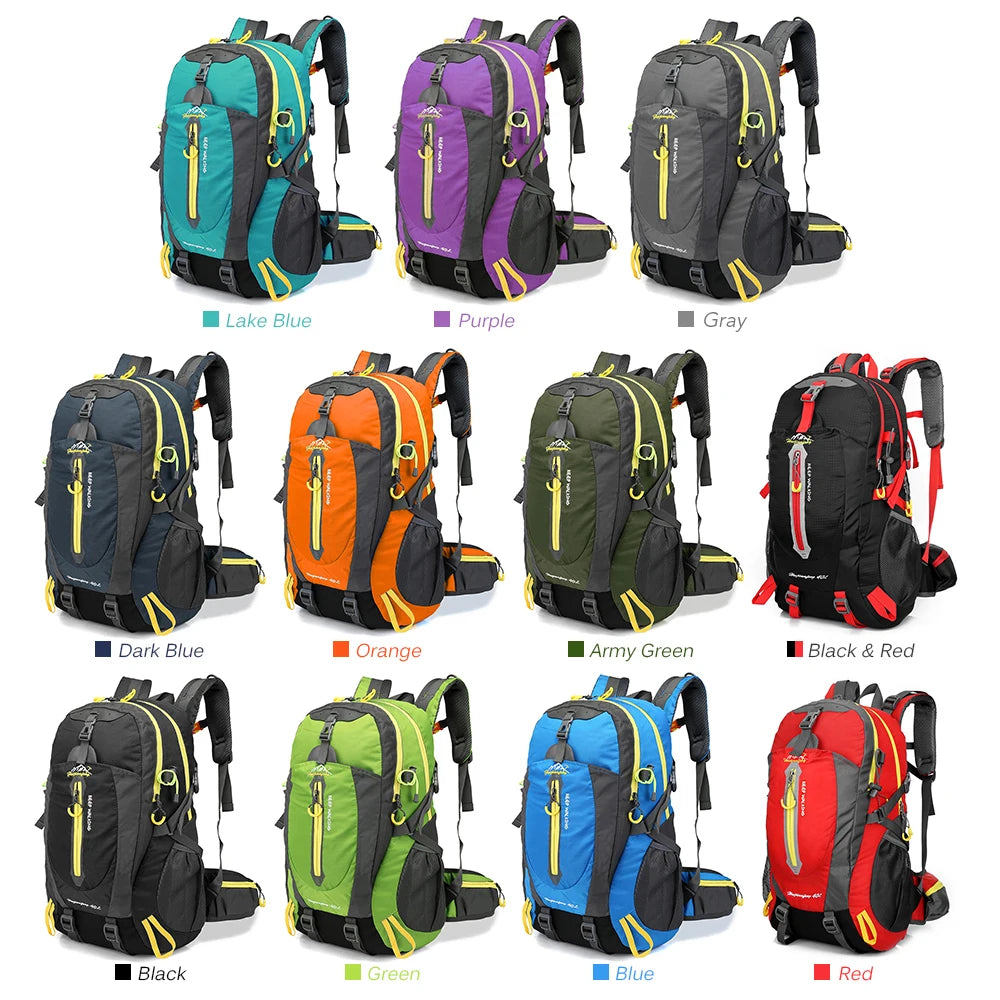 40L Water Resistant Hiking Travel Camping Laptop Daypack Backpack