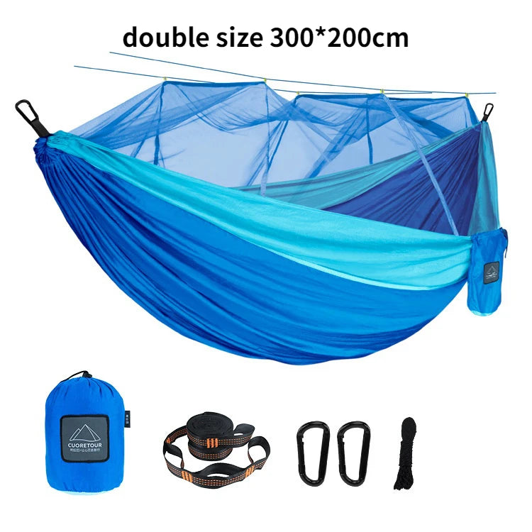Portable Nylon Hammock Mosquito Net Single Double Camping Travel