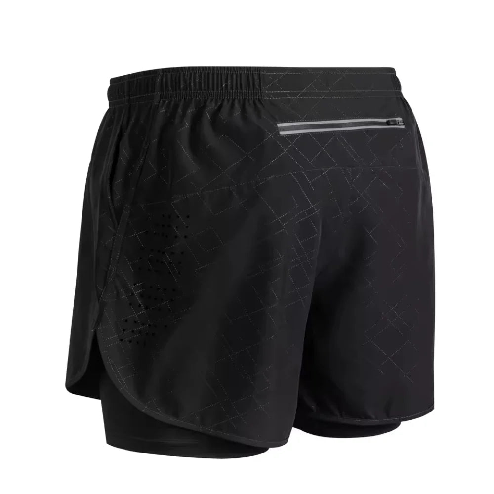 Men 2-in-1 Quick Dry Training Running Beach Sports Shorts