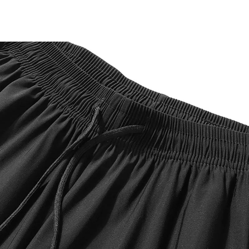 Men Quick Dry Running Pants Zipper Outdoor Training Sport Trousers