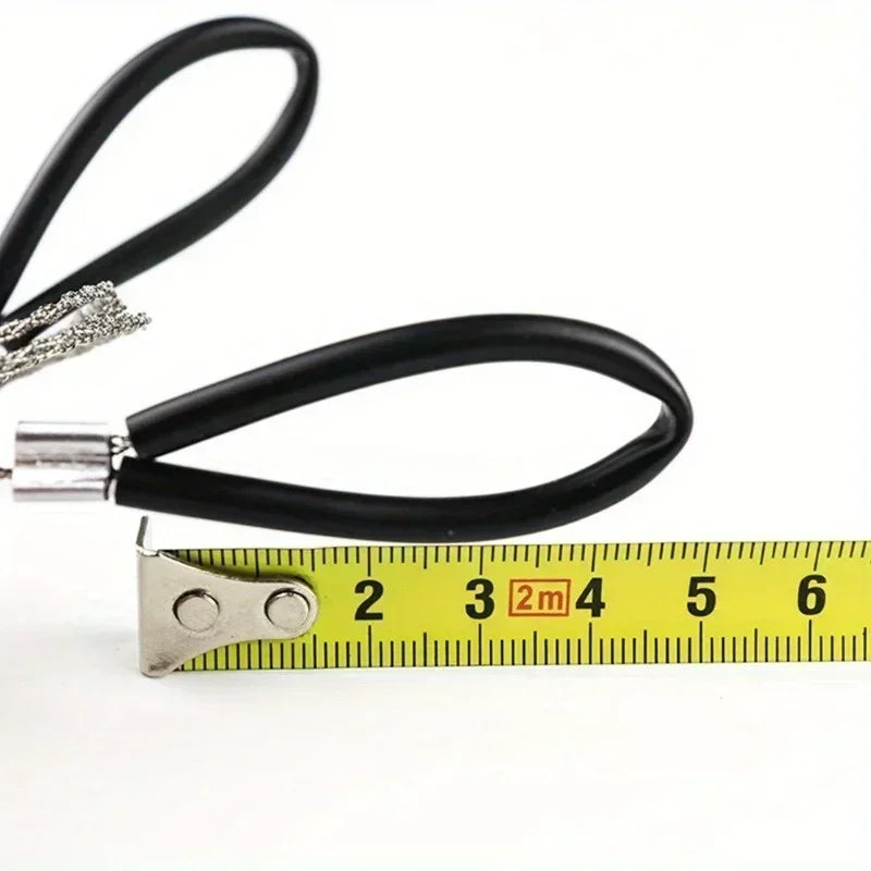 Leather Handle Stainless Steel Wire Saw Survival Camping Hiking Tool