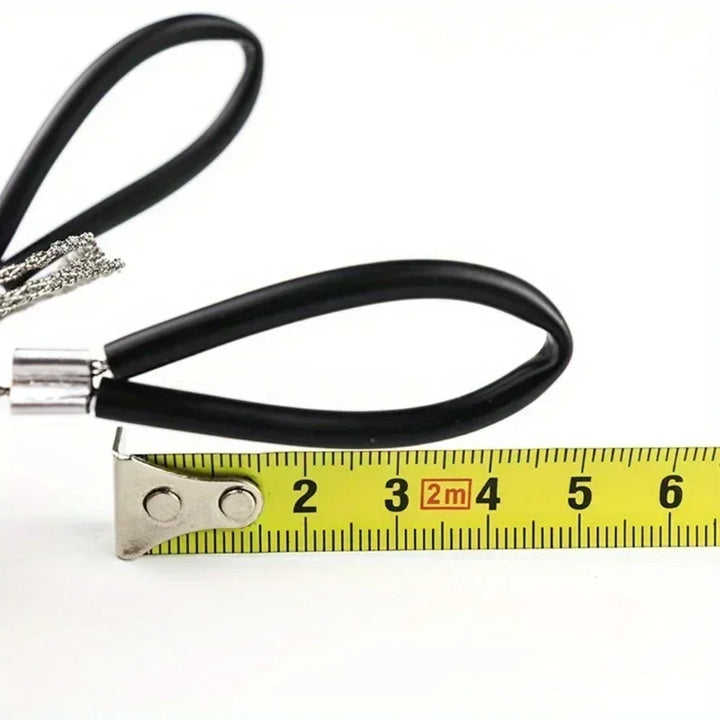 Leather Handle Stainless Steel Wire Saw Survival Camping Hiking Tool