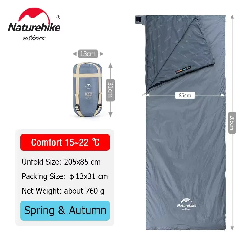 LW180 Ultralight Cotton Waterproof Summer Hiking Camping Sleeping Bag