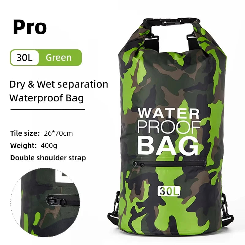 Waterproof PVC Dry Bag Backpack Kayak Surfing Swimming Outdoor Pack