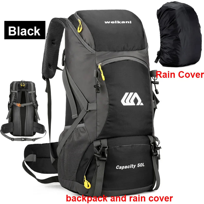 50L Waterproof Travel Hiking Camping Backpack Mountaineering Outdoor Rucksack