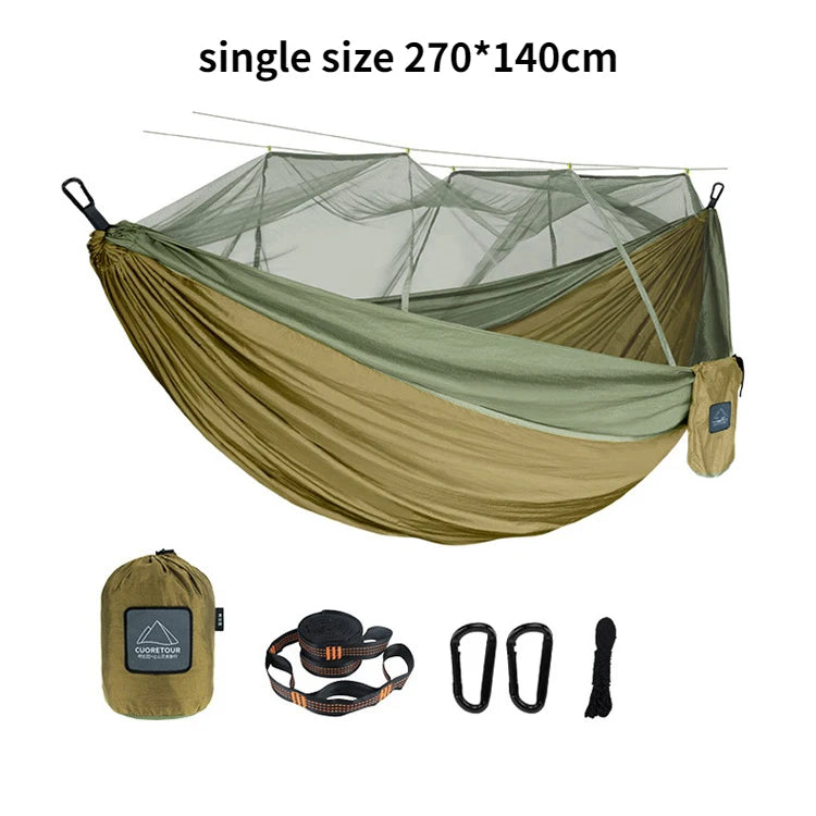 Portable Nylon Hammock Mosquito Net Single Double Camping Travel