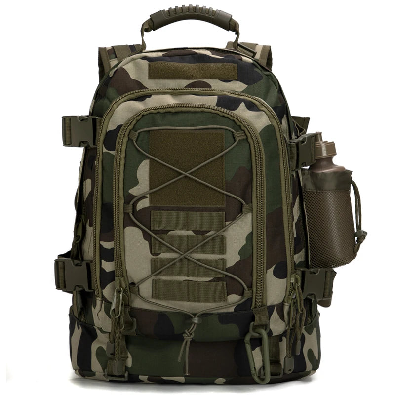 65L Tactical Hiking Backpack Large Capacity Military Camping Rucksack